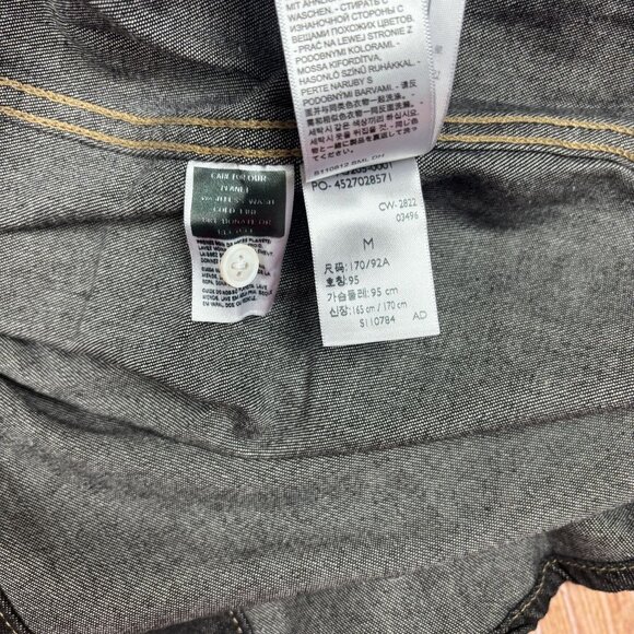 Levis Black Denim Western Shirt Oversized Fit Embroidered Heart Detail Size M - Picture 15 of 15